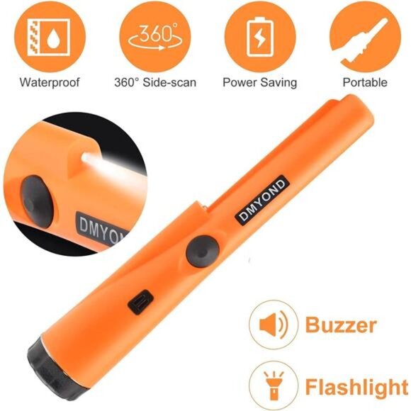 Metal Detector Pinpointer, Professional Waterproof Handheld Pin Pointer Wand - Picture 2 of 7